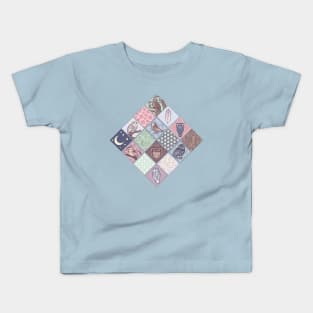 Patchwork Owls 1 Kids T-Shirt